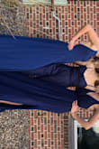 I got this a few years ago it still fits perfectly even though I'm quite a bit larger. When I did get it it was extremely long at 5'6. I had to go get it hemmed as did other people in my sorority who got this for recruitment. - Jessica P.