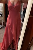 I wanted this to work so much but it was unfortunately too big. 
In fairness, it was probably me; the inside ties limit how tight you can actually make the dress which made my top look lopsided & lumpy. The straps can't be shortened more than 1/2 inch or so so that didn't help the problem. 
I ordered the smallest size so I couldn't downsize & I although I could have dealt with the length, sadly not the top. - Betsy M.
