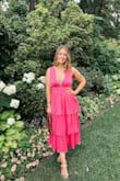 You need this dress. I wore it for a wedding and got compliments all night long. On top of that I just felt so beautiful! it's a great quality dress that I don't think is always available at this price point! The dress has no stretch so I would size up if you are in-between sizes. There was a little room in the straps that I think if I was a little taller wouldn't have been there, but it wasn't enough to be an issue for me. I cannot wait to wear it again! - Leah F.