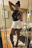 Sexy & can be worn with anything. Stretchy fabric too that didn't cling on too tight. - Takiyah R.