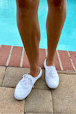 Love a white low-top sneaker. Keds are classics but the eyelet touch made the absolutely adorable and ultra feminine! - Laura G.