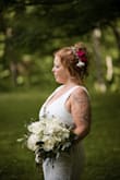 I felt beautiful and had so many comments like "and, that dress!" Its unique. I am not skinny but it clung to all of my curves perfectly. I had it altered to have a bit of a train for the ceremony and then sewed it up for dancing. It was awesome. - Keleigh P.