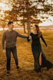 Beautiful dress, great fabric quality, flowy, just perfect. Wore for engagement photos. - Elizabeth S.
