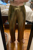 Purchased for a work holiday party and got so many compliments. Have worn two Christmases and one New Years now lol. They're very cute and comfortable. Silky inside and out. They are very flowy. I wish they went a hair higher on my waist, but still fit really nice. - Andrea L.