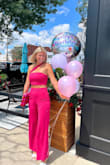 If you want an outfit that pops look no further. The fabric is very nice and surprisingly cool. It hugs in the right places and is very flattering. - Katie T.