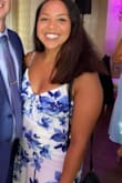 Such a beautiful dress. Wore it for a wedding. It was a bit loose in the back but still looked great, hugged all the right places. It was also comfortable to dance in. - Benahir C.