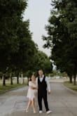 I absolutely loved this second dress for my wedding! I wear a medium in most clothes, but I have wide hips and thick thighs so I sized up to a large but it was too tight in the hips. I got an XL and it was perfect but then ran a little large in the chest. I ended up going with the XL and it was a fun and comfortable second dress for the reception! - Bailey F.