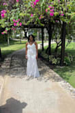 I took my wife to Jamaica to celebrate her 50th birthday but what she didn't know was that we were renewing our vows. I proposed to her on her birthday so I thought this would be perfect. The dress fit her great with the exception of being a little too long. When she put it on it made me feel like I was in high school again. It hit every curve and hung just right. I was supposed to buy 2 other dresses so she could choose the one she wanted to wear but when I saw this one it was perfect. - Daryl L.