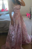 Bought this in a small and a medium. The medium was falling off my torso but I just had to have it, thank goodness the small came in. It fits like a glove! I feel like a princess! - Allison A.