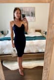 The material is exactly what I was looking for, the cut is soooo sexy yet very comfortable !! The cleavage is gorgeous and classy. I love it !!! - Myriam D.