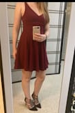 I love this dress. The material is good quality and the color is stunning. It fits so nicely and the length is perfect for my height. The straps are wide enough to hide bra straps which is amazing since so many Lulus dresses have to be worn without a bra. 10/10 - Deanna M.