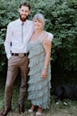 Fit true to size - because of the liner it was a tad warm for my son's wedding during a heat wave, but otherwise, it was a perfect dress - Joselyn C.