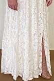 The dress fit like a glove. I normally wear size 8 in formal wear. I did not have to do any alterations. The quality of the dress is also great. The lace on the dress is just as great as a dress that costs way more at a big chain store. - Kelli G.