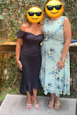 After reading all the reviews, I decided to make my first purchase from Lulus and buy this dress. Based on my measurements I ordered the medium, but felt it was too body hugging so I got the large and it fit a bit looser. It did stretch a bit so maybe the medium would've been ok. Regardless I'm happy with the dress! Can't beat the price either! - Alexandra B.