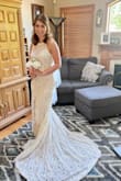 This dress is absolutely beautiful & insanely comfortable! It is really great quality and the detail is stunning. My wedding is not for a little while, but when I saw it on Lulus, I just kept coming back and decided to order it just to try it on and see if this was the type of style I'd want. Once I put it on, I knew it was the one.
I have larger hips than my waist so it was very snug with a medium and I needed to size up. I usually can wear a small to a medium but I am returning it for a large. It is super easy to return and exchange as well, which is great!
Can't wait for the other size to come in and fall in love with it all over again!
Girl, just order it, I'm sure you'll love it too! - Tori F.