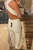 I bought this jumpsuit for my wedding rehearsal dinner and I absolutely love it! It's so comfortable the only thing I'll need to do is get some length taken off or wear some high heals - the pant leg was a little long for flats! - Suseka C.