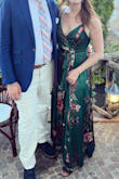 I'm 5'10" and it was definitely long enough, good for tall girls!! The slit helped provide some much-needed ventilation for the summer wedding I was at! - Lauren P.