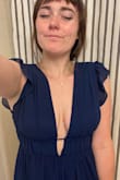 This isn't normally a dress I would think of wearing, I wasn't sure how it would look on me since it doesn't fit my typical style and I was half expecting to have to return it. I was shocked by how good I felt in it! 

It's much lower cut than any other dress I've purchased, I'd highly suggest it if you want to try something a little more bold. - Fabiana A.