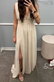 Going to wear this for my engagement pictures! This is me waiting to get alterations. I had to alter the shoulders (boobs didn't quite fill in the space) and hem the bottom a couple of inches. (I knew this when I ordered as Lulus is always too long for me, despite being 5'6 lol). Once altered it looked amazing! - Danielle H.