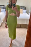 I was pleasantly surprised by this dress. I bought it for a bachelorette party and didn't know I would love the lime green color so much! The dress is extremely comfortable, flattering, and versatile. I'm excited to wear it soon! - Kendal D.