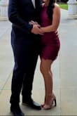 Loved this dress and it fit the curves perfectly! I did have trouble with it rising when I sat and moved, I should've went for a small instead. But the extra small still looked/fit great, just was a little snug and short. Shoes were Lulus also. - Christan R.