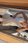 Cute dress, can't wait to wear it out. Fits true to size. Material isn't stretchy and the dress is loose. - Nathalie C.
