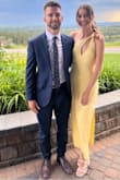 The dress fits perfectly; fabric is stretchy and comfortable, yet still appropriate for a black tie wedding. I received so many compliments on it!! - Tara P.