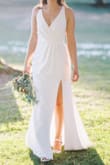 This dress was beachy, comfortable, and romantic for my wedding reception. It was 90 degrees and this dress made me feel cool and was so comfortable for dancing. I loved it and wish I could wear it again!
I am between size 4-6, I got a medium. - Adriana C.