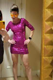 Bought this for a Vegas girls' trip to celebrate my birthday and I just loved it! Definitely a bit short for dancing/moving around too much if you have muscular thighs/longer torso (I wore spandex shorties underneath), but next time I will invest in some special adhesive to keep it from riding up. 
Received lots of compliments and head turns walking through the casino/hotel wearing it.
What a perfect, sparkly addition to the trip, where we all wore sequined outfits that night- Go big or go home, right?! - Kristin M.