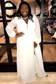 I'm always apprehensive about wearing white but this fit perfectly for the event I was attending. Many compliments. My only slight problem is I'm short 5'3 so I made sure I wore high heels so it wouldn't drag on the floor. - Roberta B.