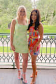 This dress was soooo cute and comfortable! Fit like a glove. This length is perfect if you're on the shorter side. The straps were kinda long and the back goes down a little too low to pair with a strapless bra, so plan to wear a sticky backless one. The green pattern has a hint of blue and looked great with blue shoes. - Kristen B.