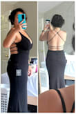 I absolutely love this dress. The quality is great and arrived as expected. I purchased a large one because of my body type. I'm 5'1, built to LFTHVYSHT. Large accommodated for the rack, the broad shoulders, and the wide child-bearin' hips. So the only issue I had was the length which I'm used to. It was altered and now it's perfect. (don't mind the pictures. I live with a dog that sheds year round and I put the dress down for a second.. and that's all it took for the black dress to have white fur) - Monica R.