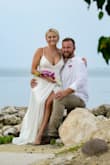 I purchased several wedding dresses on Lulus to try on. This one fit perfectly! I thought it was great for our beach wedding in Jamaica. It has pockets, which you can see slightly in certain lighting. I love the slit, which does come up high. Great quality dress for the price. - Maddie W.