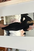 I love this dress. The material is so soft and comfortable. The sleeves are pretty long, but I just rolled them one extra time and they were perfect. It was a little large but after one wash, it was the perfect size. - Heather R.