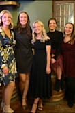 I wore this dress to my winter wedding rehearsal dinner. I didn't wear a bra and it fit great! The material is soft and stretchy. The top has great elastic and is lined so it won't slip - Heather R.