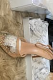 My wedding dress is champagne and nude and I was having a hard time finding well priced, sexy shoes to wear with my dress. I almost gave up until I came across these shoes! I was a littler nervous because my foot is weird and I can wear a few different sizes lol. But once they got here my nerves were gone! They look just like the picture, theyre the perfect fit and the even better fit for my dress. And I can continue to wear them after my wedding. I am so happy with this purchase and I can not wait to wear them. 4/7/23 = - Ameesha