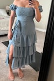 Dress is really comfortable and fit me perfectly. I cut off the top ruffle because it was a little too girly for me but I didn't even have to wear a bra which is rare for me - Alise N.