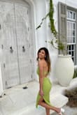 This dress is another favorite from lulus! I love the way it fits and the open back. It's so soft, it see-through and hugs you in the right places! It's definitely made for taller gals though! - Kaitlyn H.