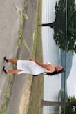 We have a private ceremony and the dress was perfect for that moment. The material is super soft and it's super thick so you can't see the inside - Jeannette S.
