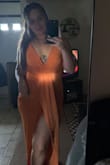 I am beyond OBSESSED with this dress!!!! I bought it in Sage Blue & Orange!!!! seriously compliments a curvy body perfectly. also hides mom pouch lol - Natalie A.