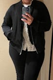 I love this jacket. Got it in black in a medium size. They fit me perfectly! Cant wait to wear this in my up coming trip to Europe. Love it! - Gemma M.