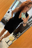 I am so in love with this dress and myself for being in it!! I was skeptical on the sizing as many reviews would suggest the medium for my stats but I'm glad I went with my usual size small. It fits like a glove and makes me feel super sexy. I have a semi-formal wedding to attend and I just cannot wait to put everything together. I'm way too excited though and decided to write the review and share my pics of the try on! :) I will say it's very very low cut so I may have to pin it just for extra security. But can def do no bra which is also good. I need the red one now!!! - Melissa I.