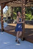 Ordered this dress for family pictures and I couldn't have picked a better one ! Incredibly comfortable, cute and great quality. Easy to adjust and travel with as it does not wrinkle. My husband took this picture and he loved this dress on me . Highly recommend! - Racquel H.