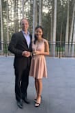 Wore this to a wedding. It fits nicely, not too snug, soft material, I was happy with it. - Julie L.