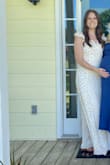 I wore this to my friend's baby shower and it was comfortable and adorable! I wore sandals and did catch myself tripping a little bit (I should have just worn the heels!) - Jackie Y.