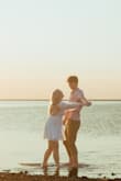 Such a cute dress! I am super short so I had to get the sleeves shortened, but after that, it was literally the perfect dress for my engagement pictures! So flattering and romantic. - Abby W.