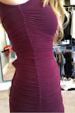 Loved the dress - tried it in both the small and x-small. XSM shown in pic. Both dresses buckled in the back. Probably great for someone who has al long torso but shorter girls beware. It has a lot of stretch in it - I'm usually a small in Lulus but the XSM fit better overall so you might consider sizing down. Had to return  though bc of the back. - Rachel