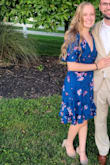 This is the best quality wrap dress I have ever had. There are two layers of high quality fabric and it hangs just above my knees. I wore this to a wedding this summer and it was perfect. The cut in the front is low for those who are not used to v-necks but I didn't feel that anything was showing too much. The v-neck to just right for me. - Jessica C.