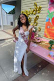 Ordered this for my bridal shower & it did not disappoint! A little long for me but nothing a slight heel can't fix - Marissa L.