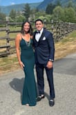 The dress was form fitting, but comfortable and long enough to wear with heals! - Emily N.